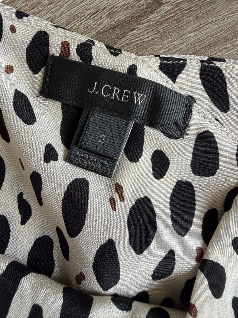 J. Crew Ruffle Cami Tank Top Blouse Leopard Print Size 2 - Picture 7 of 13